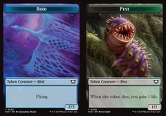 Bird (0003) // Pest  (0009) Double-Sided Token - Foil